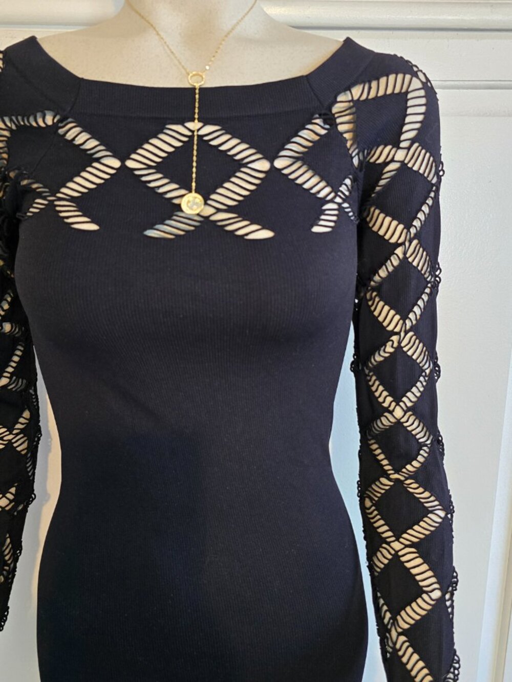 bebe Black Bodycon Mini Dress, Size P/S P/P - Picture 10 of 12